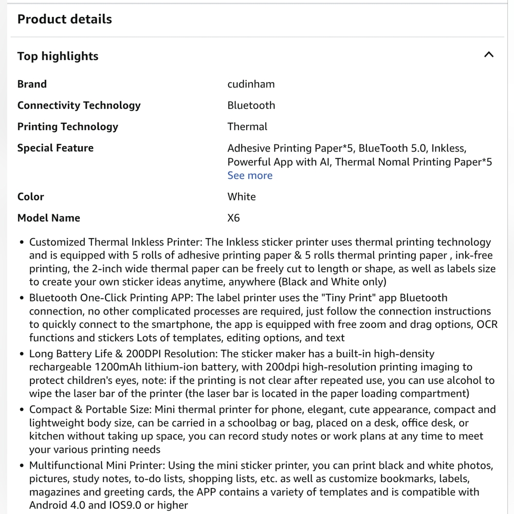 BUNDLE NWT! Mini Printer ➕ 14oz Stanley ➕ Waterproof BT Speaker for 🎵 & 📞 - Picture 15 of 15